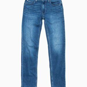 Paige Federal Slim Straight Jean Ankle Julius - mid-blue Sz 35x28